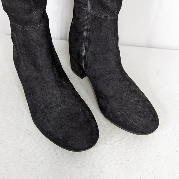 Marc Fisher Inspect Faux Leather Over the Knee Block Heel Boots - Picture 7 of 7